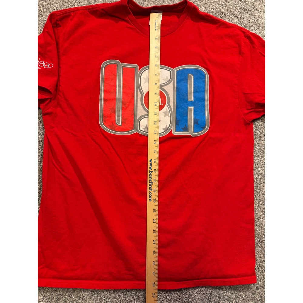 McDonalds USA Olympic T-Shirt‎ Mens XL Red Partner Preshunk Cotton - Picture 8 of 9